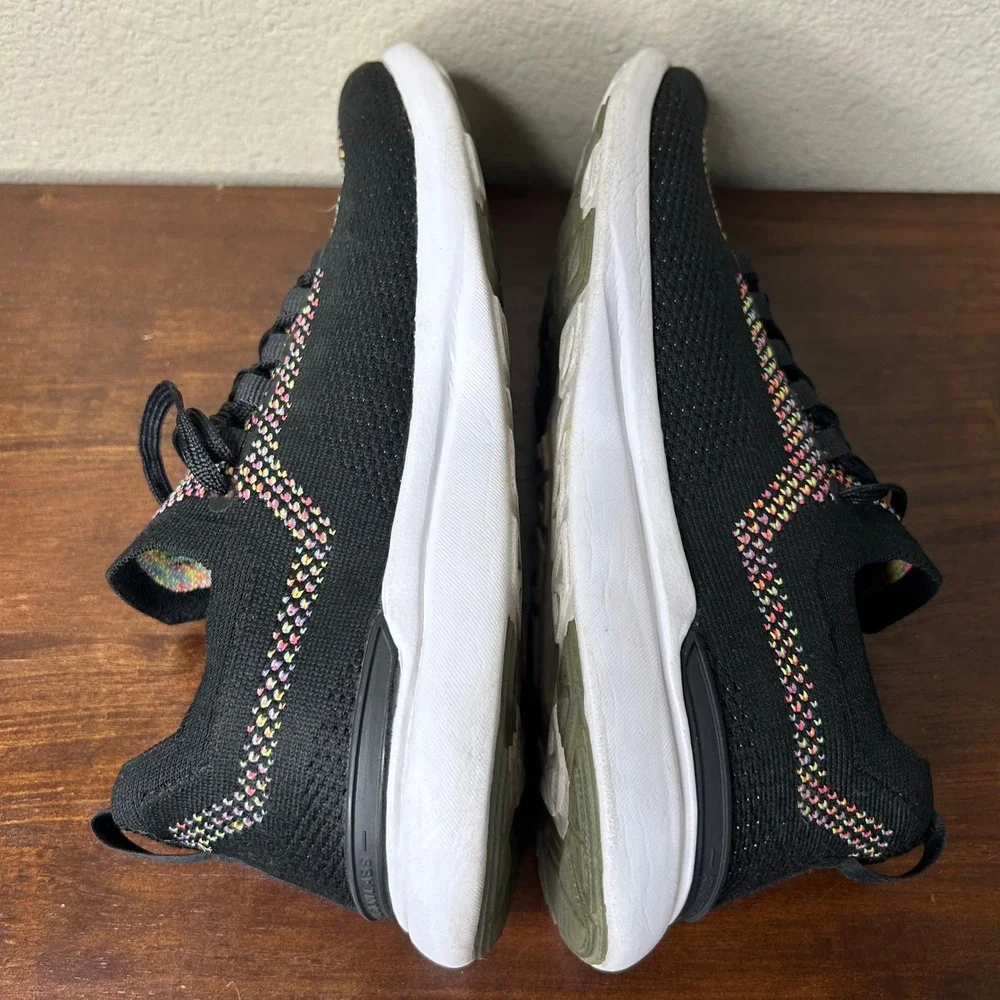 APL Sneakers Size 7.5‎ TechLoom Breeze Womens Running Shoes Black Multi Rainbow